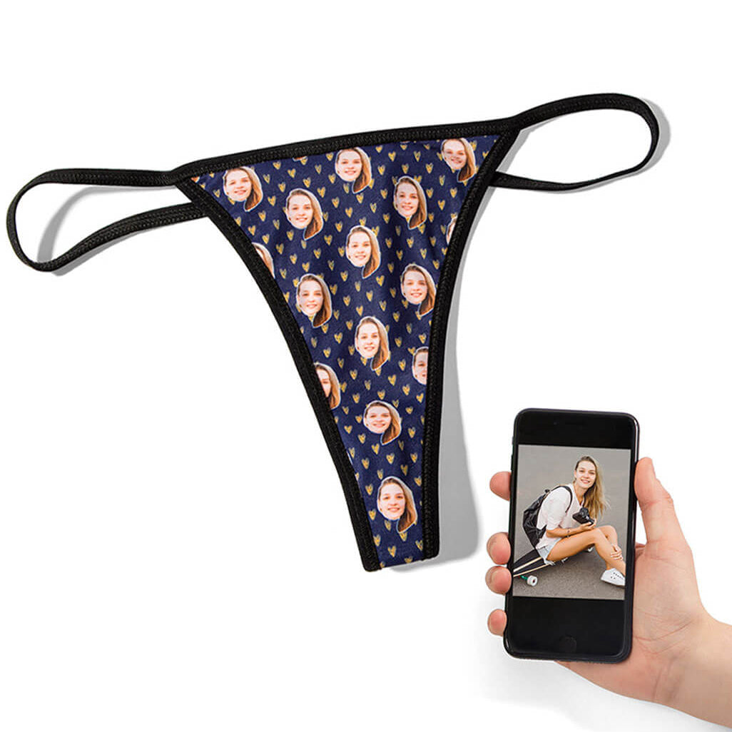 Your Face Hearts Thong