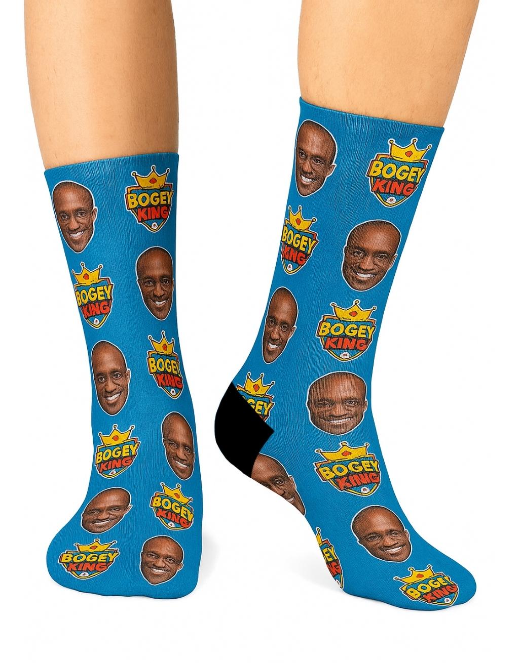 bogey king personalised golfer socks