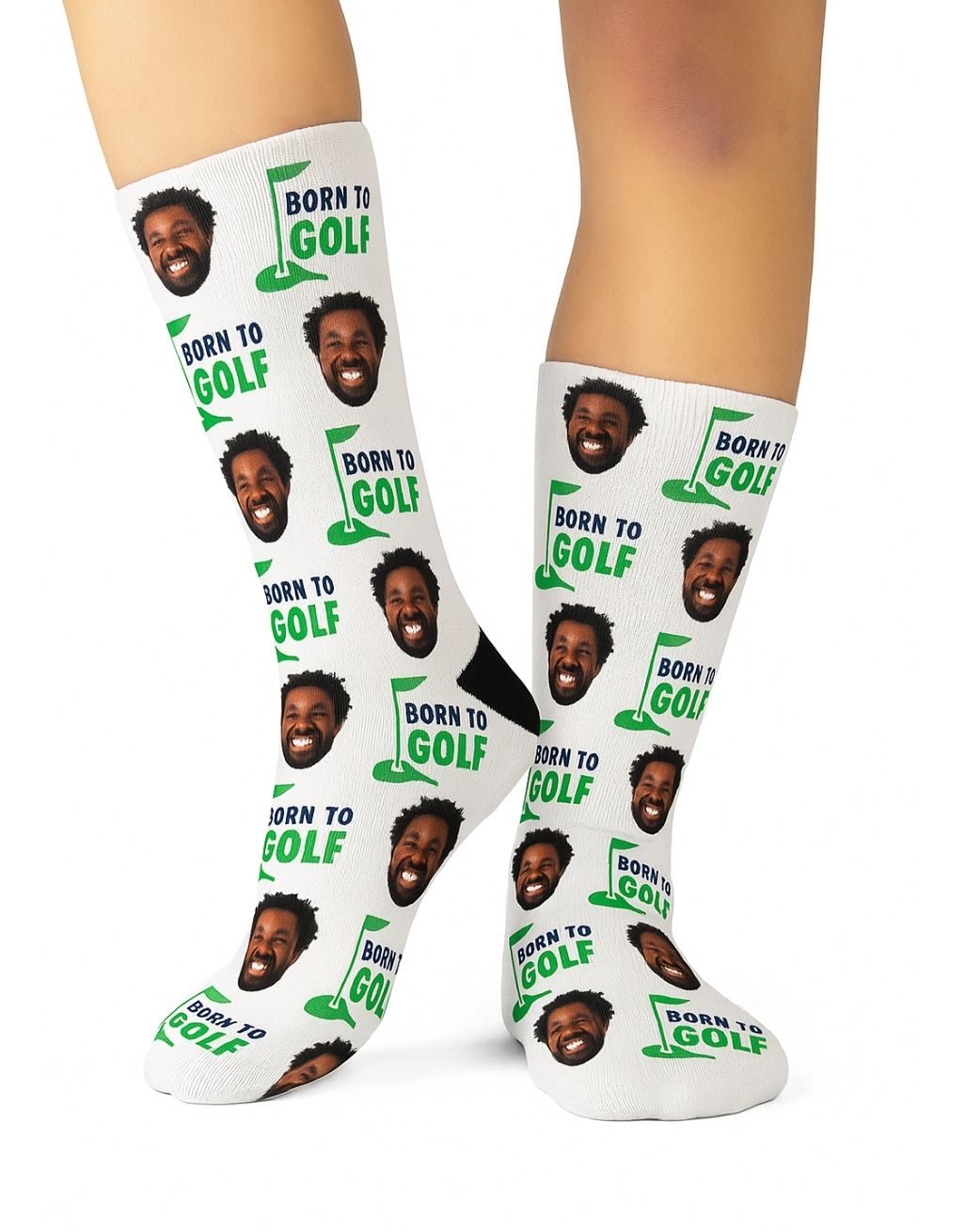 born to golf personalised socks