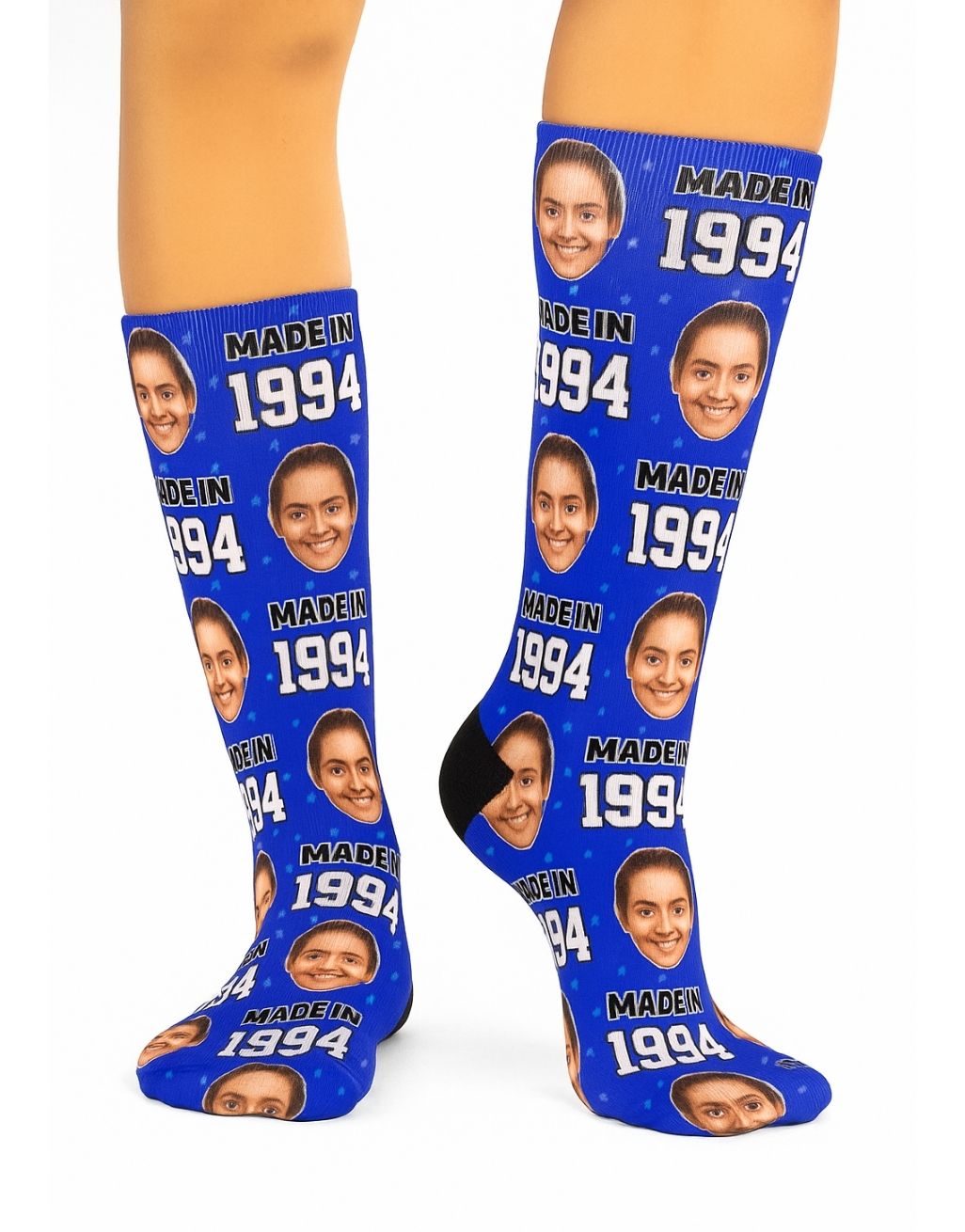 Personalised Made In Year Socks With Face