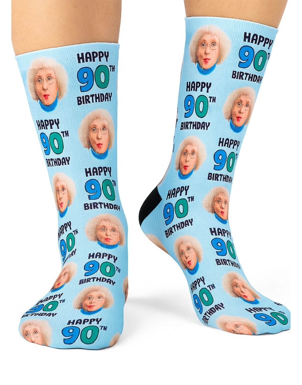 90th Birthday personalised Socks