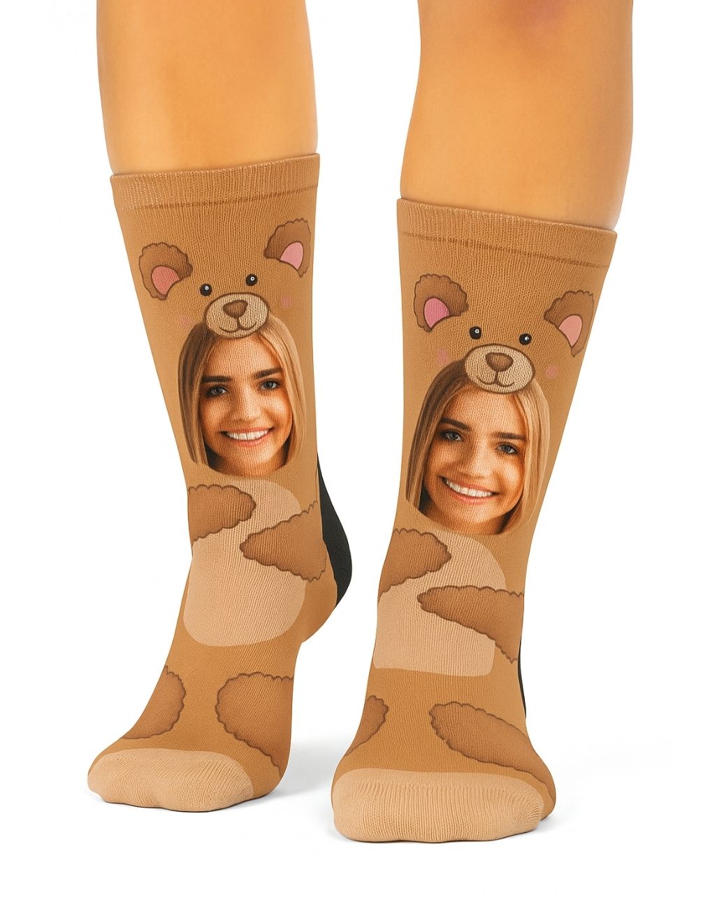 Teddy Bear Socks Personalised With Your Face
