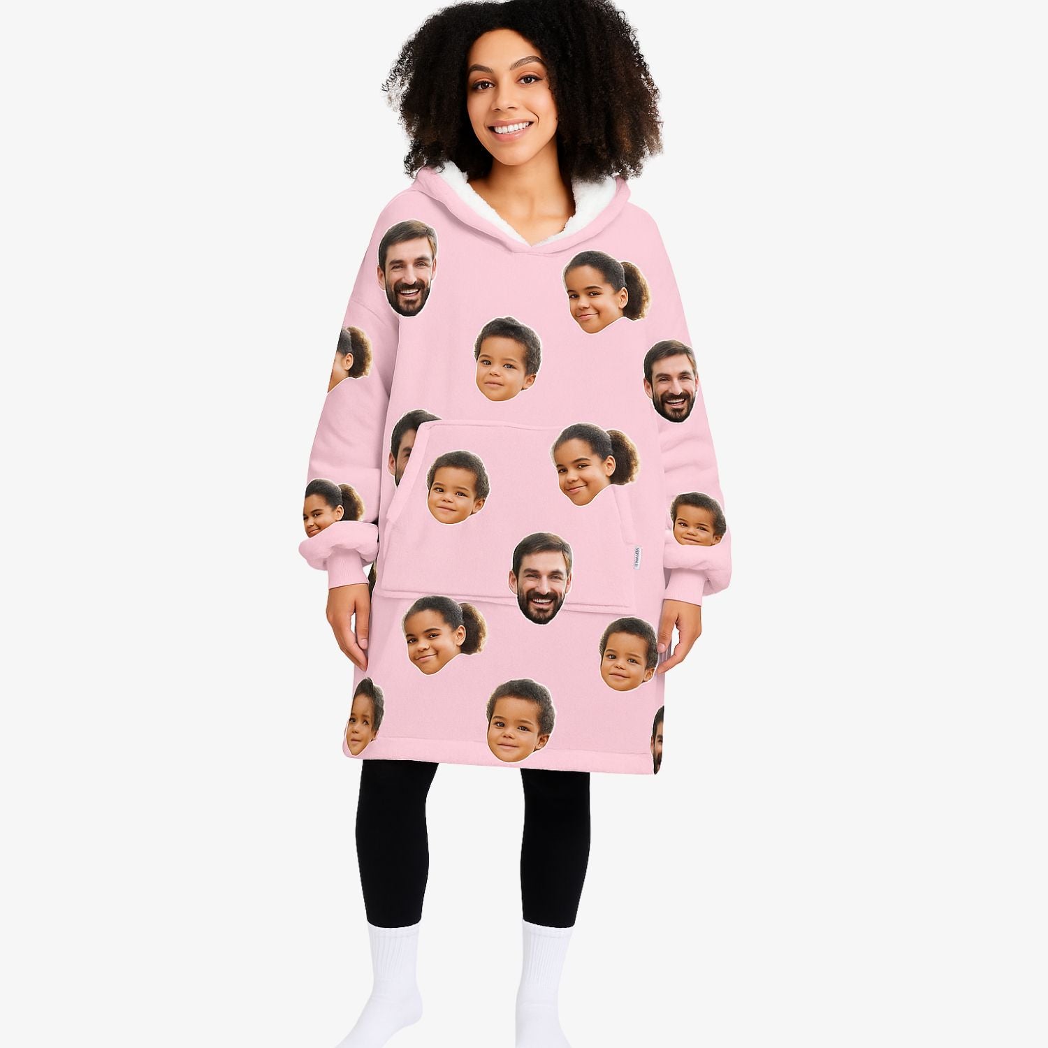 Family Face personalised Hoodie Blanket
