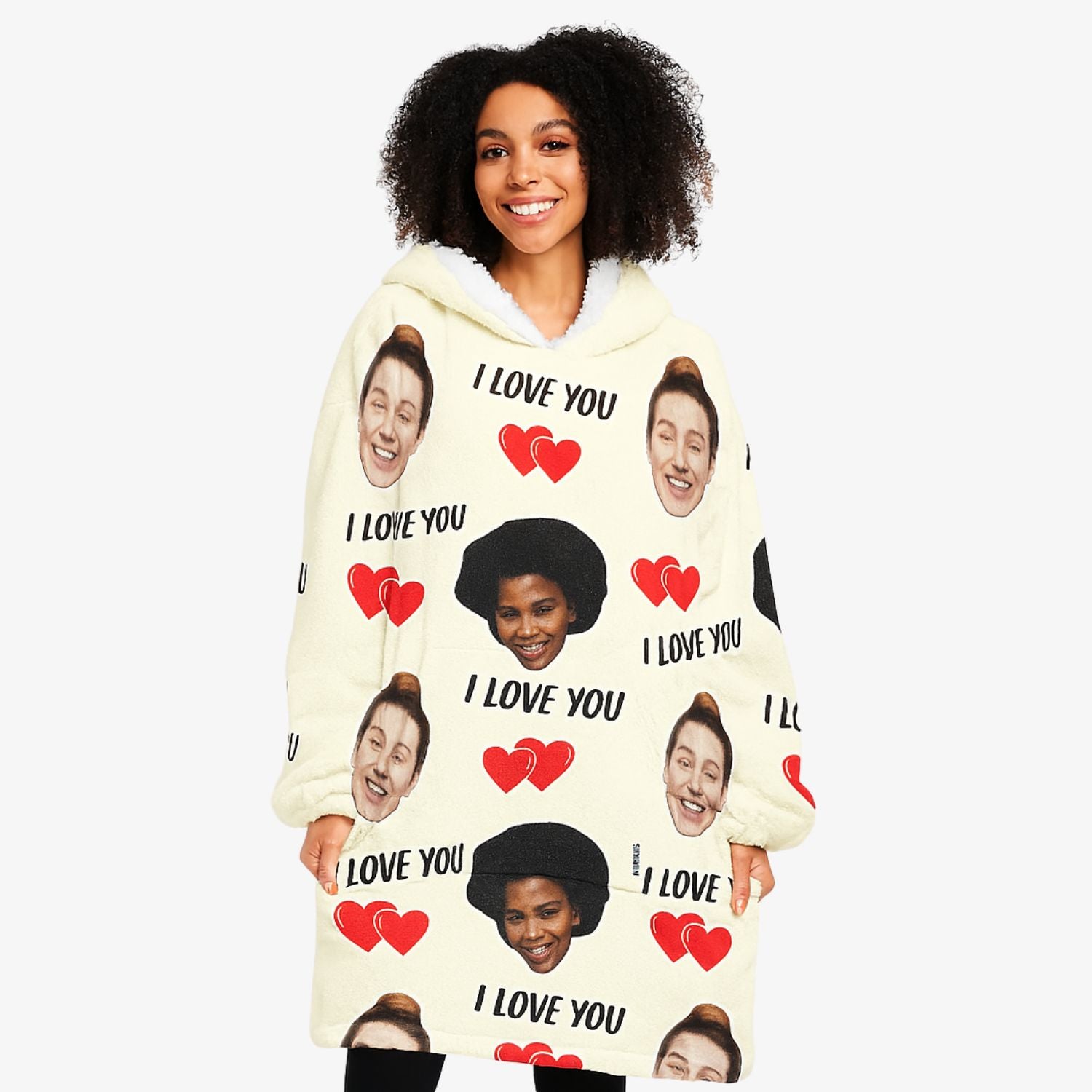 I Love You Hoodie Blanket
