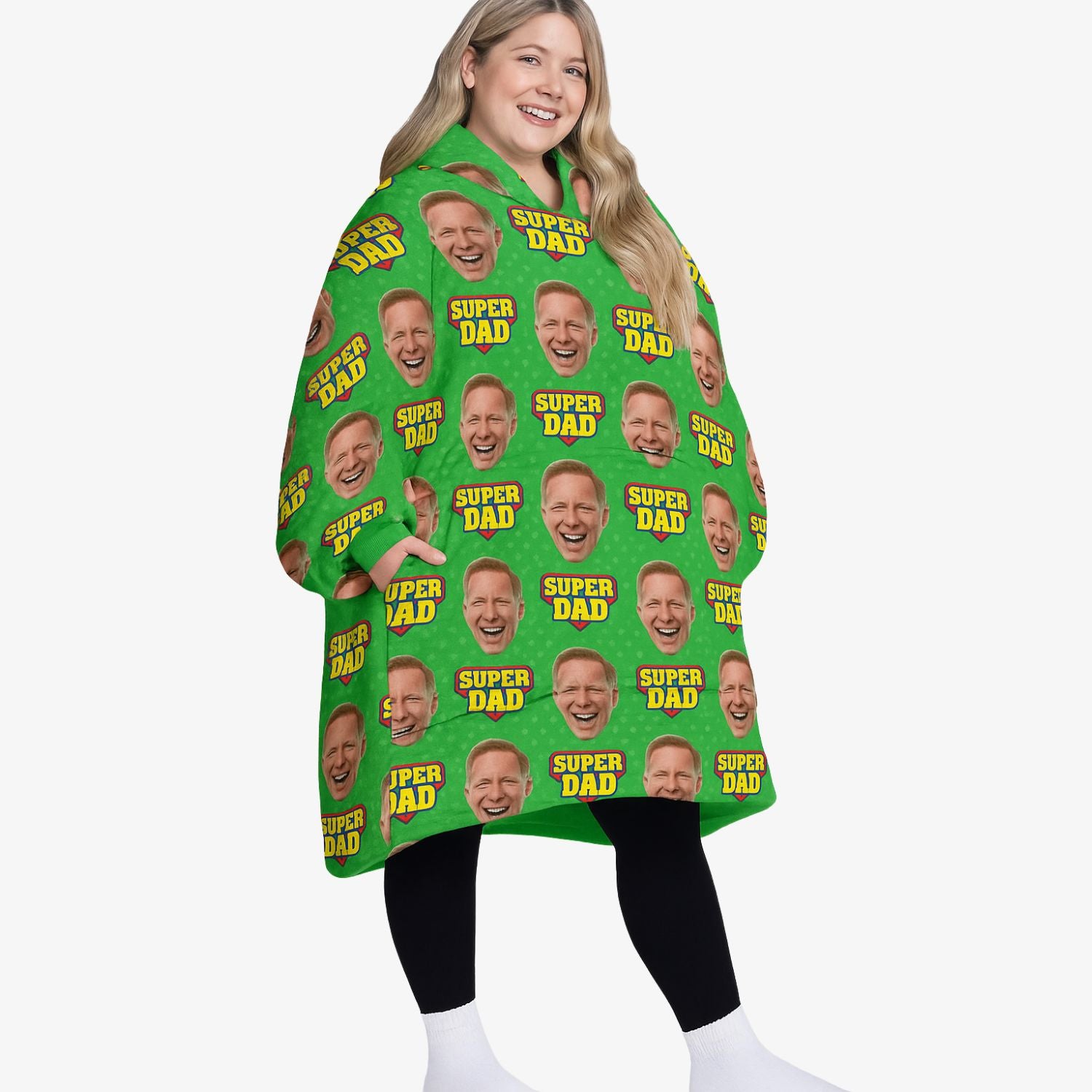 Super Dad Custom Hoodie Blanket