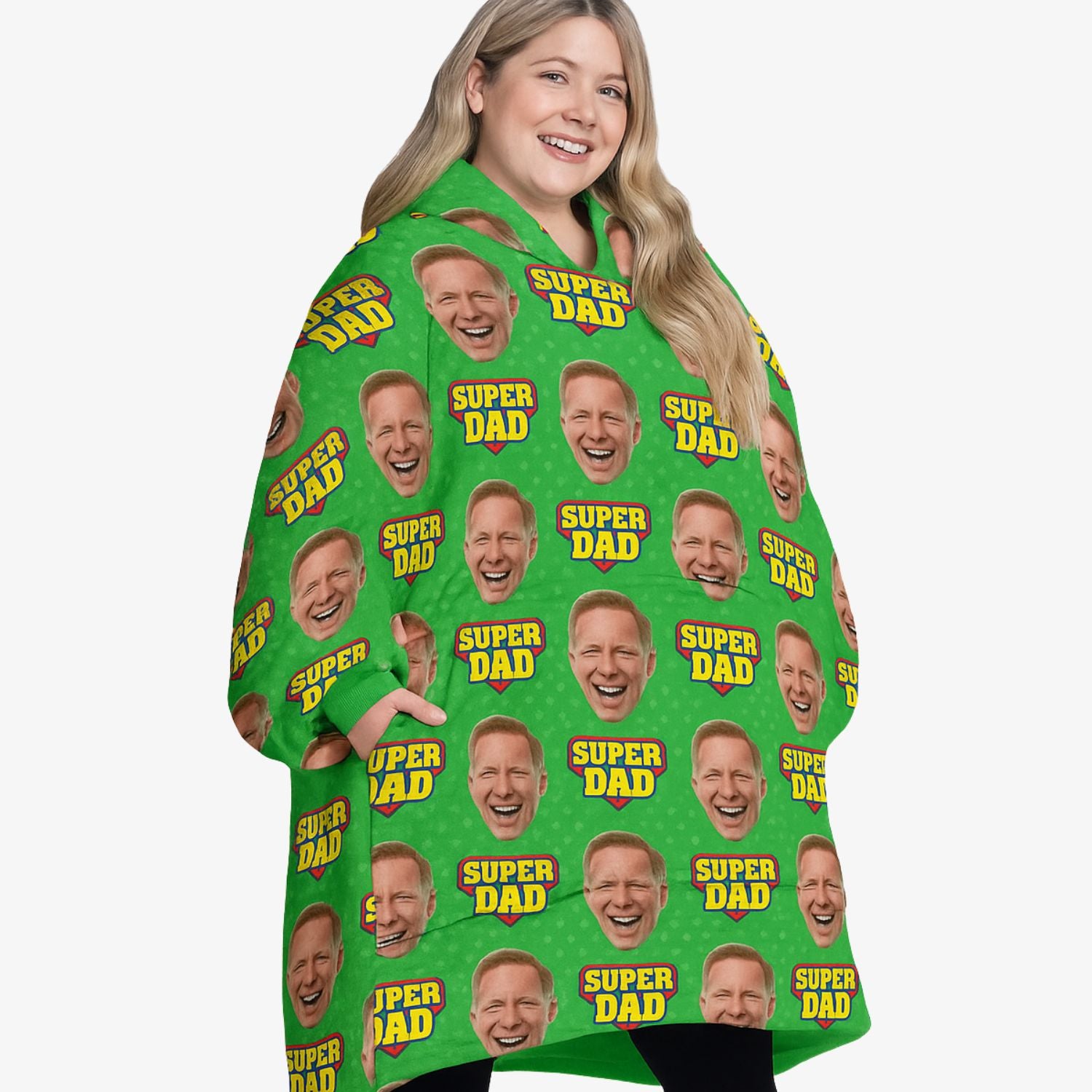 Super Dad Custom Hoodie Blanket