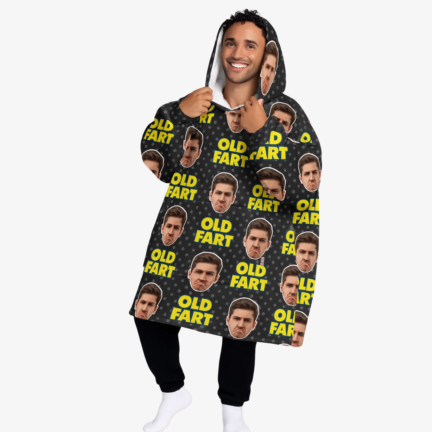 Old Fart Hoodie Blanket