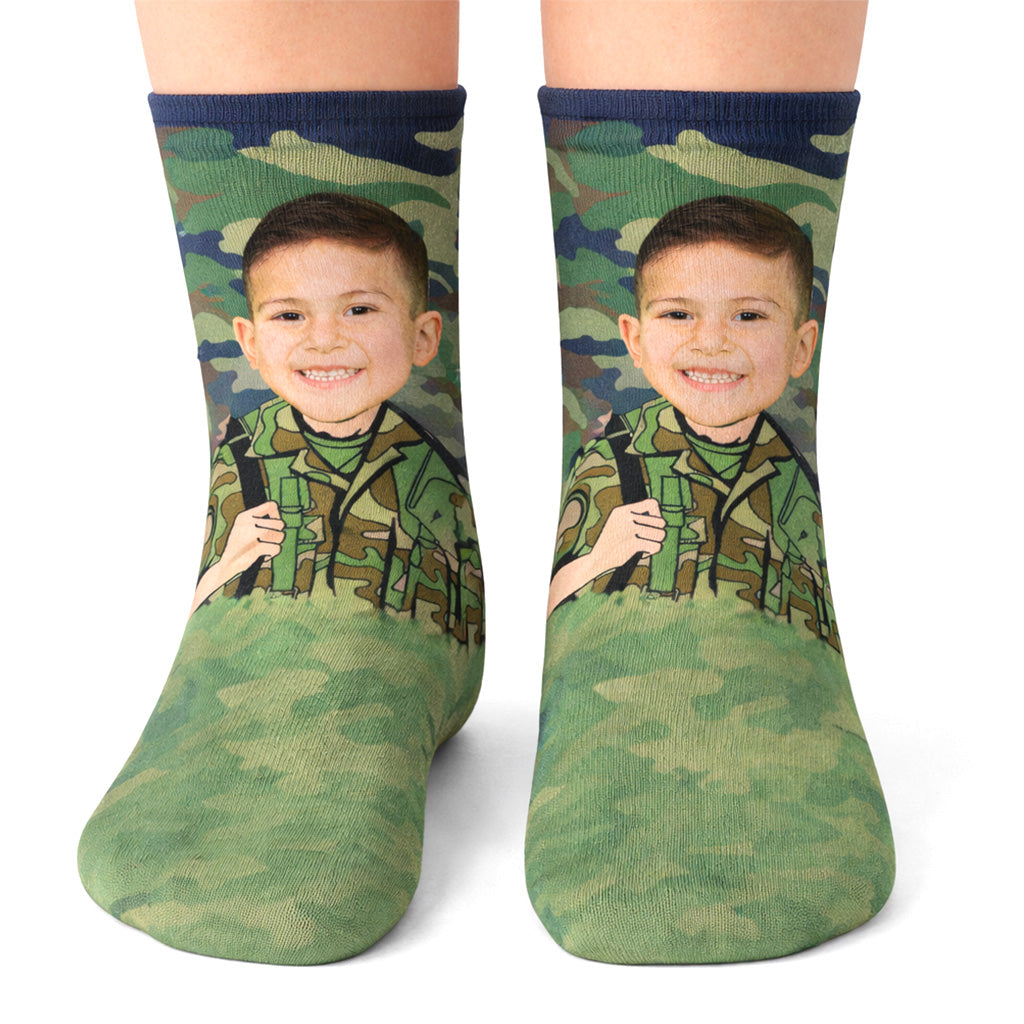 Action Army Officer Kid Socks