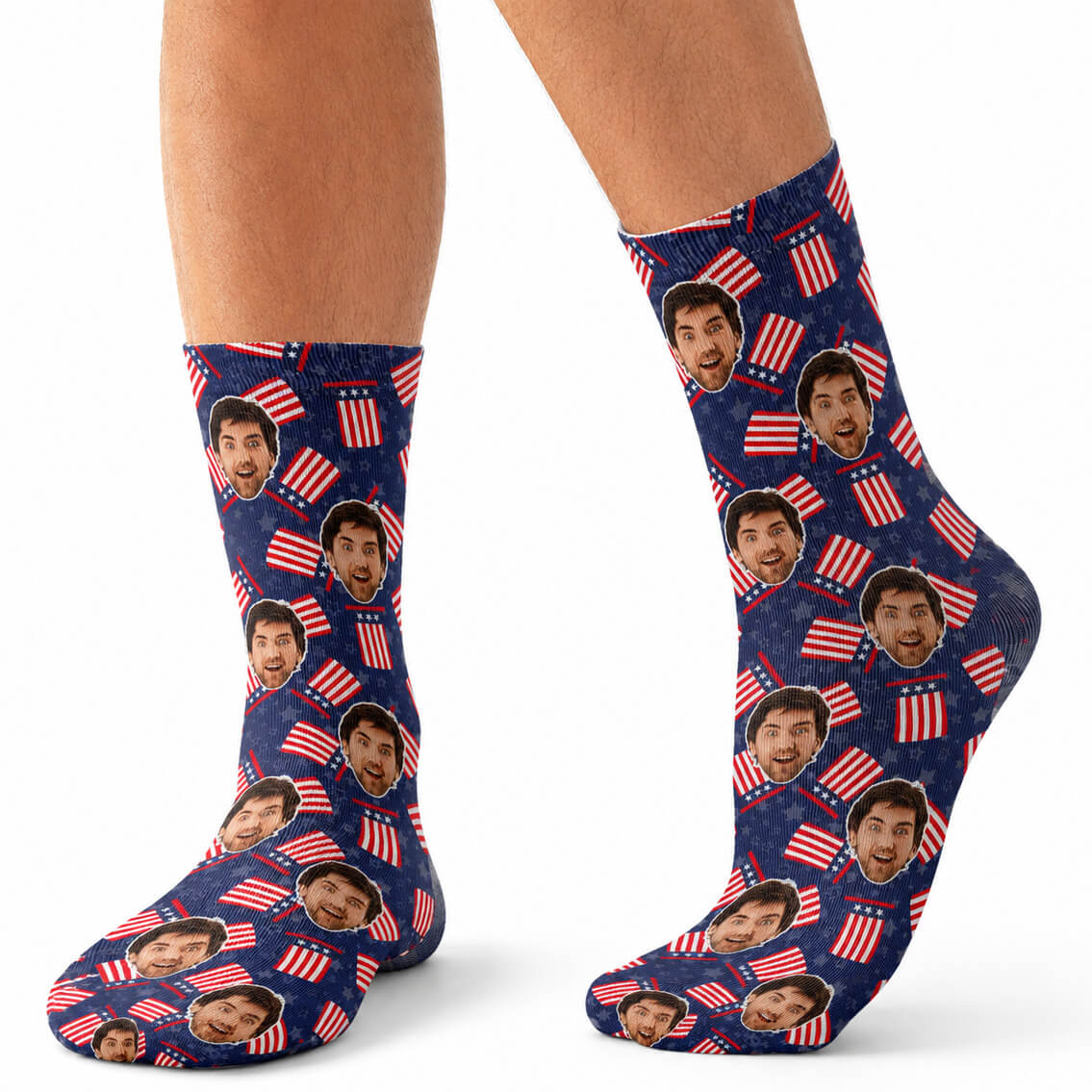 American Flag Top Hat Socks
