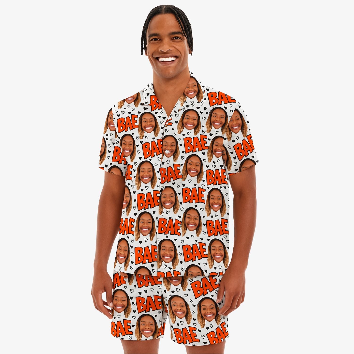 Bae Personalised Hawaiian Shirt Shorts Set