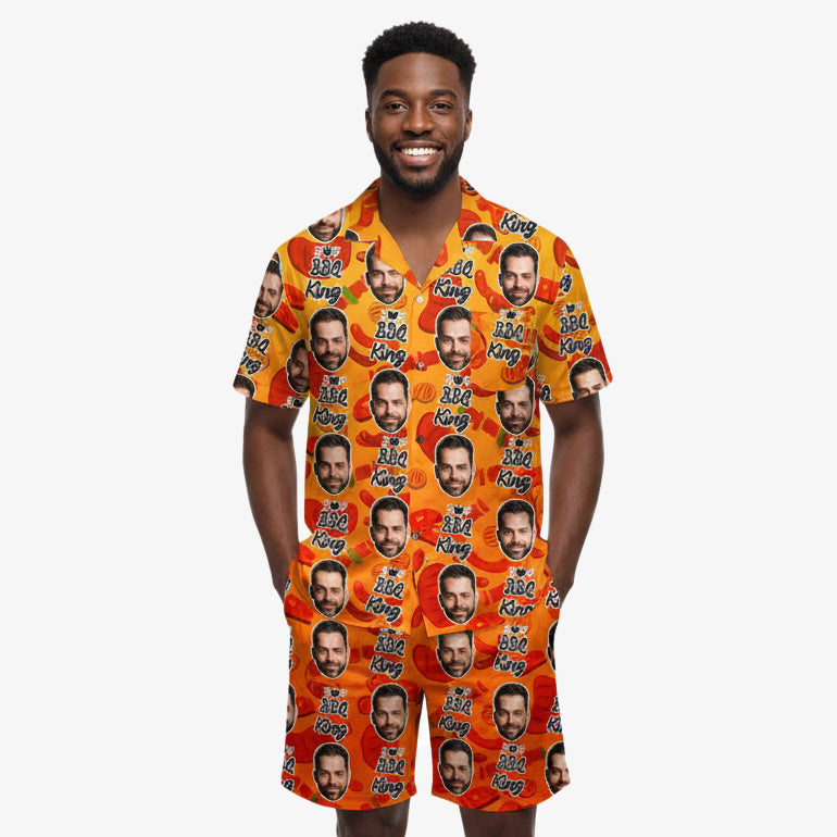 BBQ King Personalised Hawaiian Shirt Shorts Set