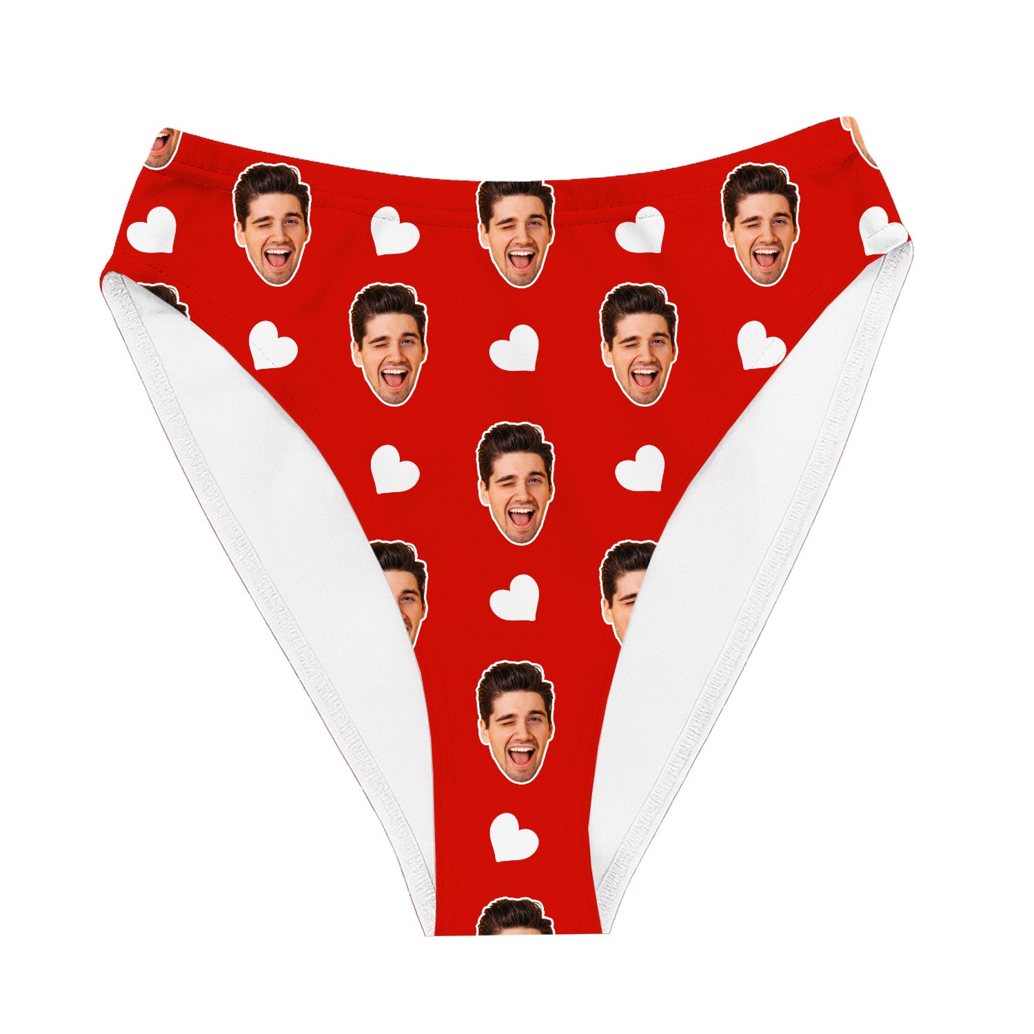 White Hearts Custom Bikini Bottoms