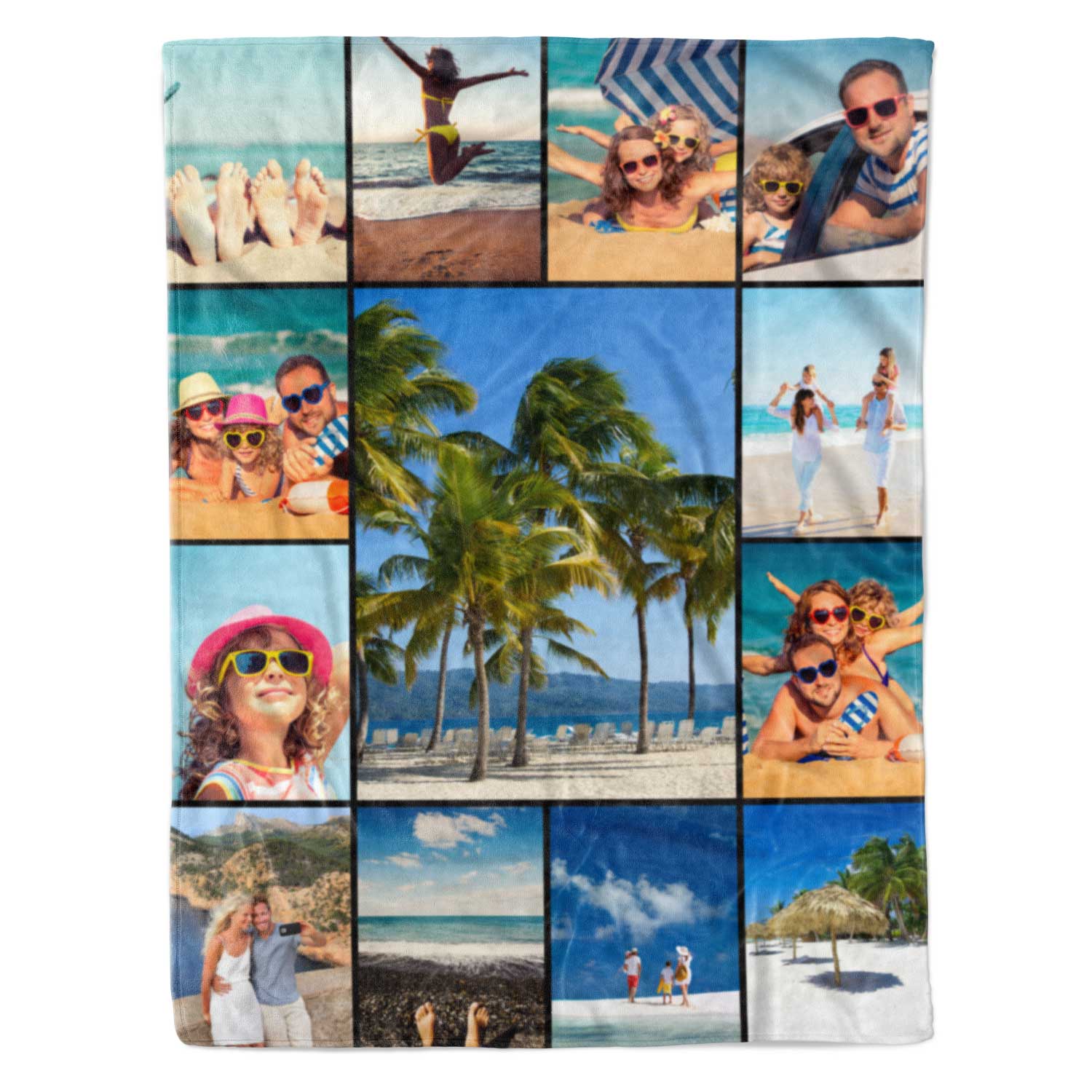 Photo Collage Personalised Blanket With 13 Images
