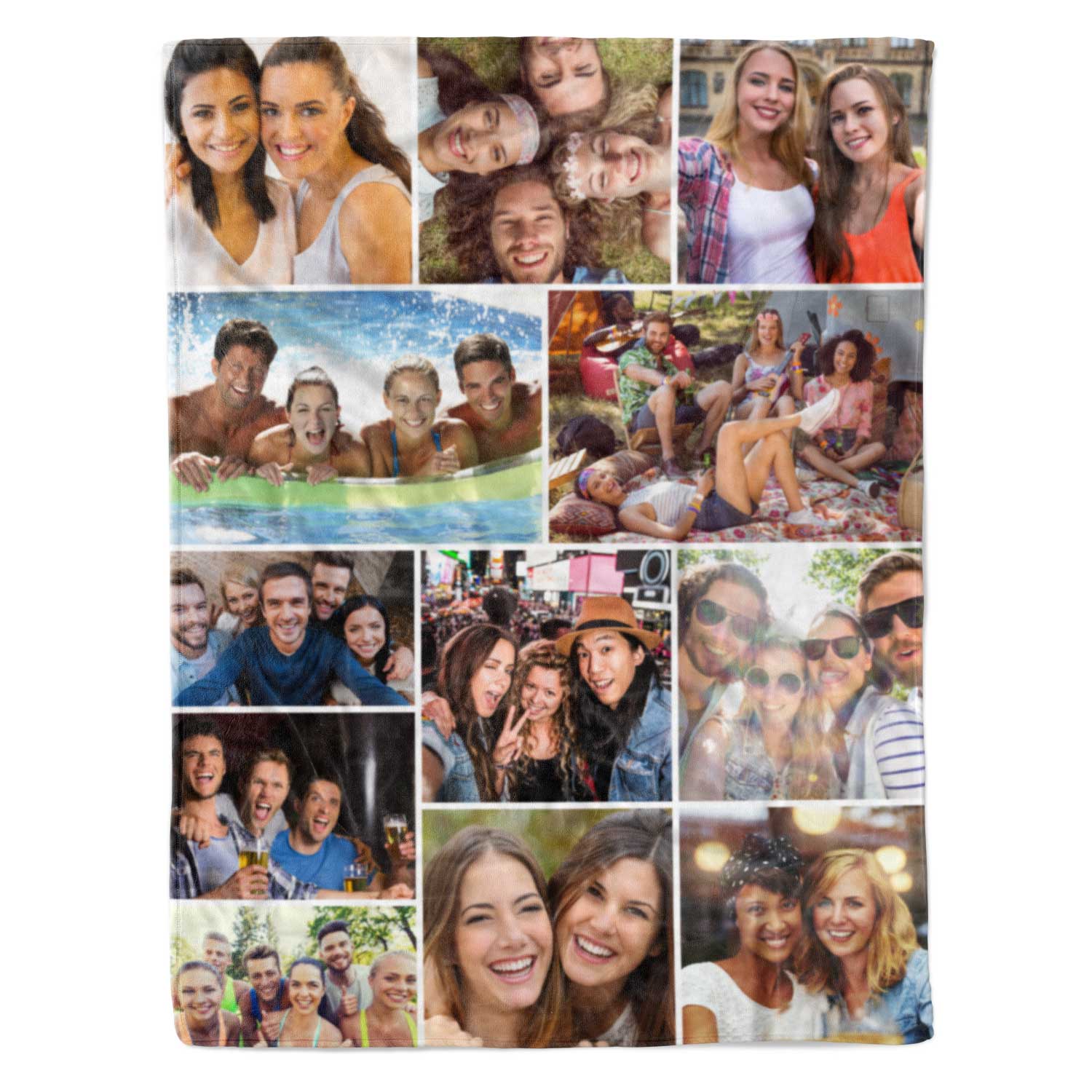 Photo Collage Personalised Blanket With 12 Images