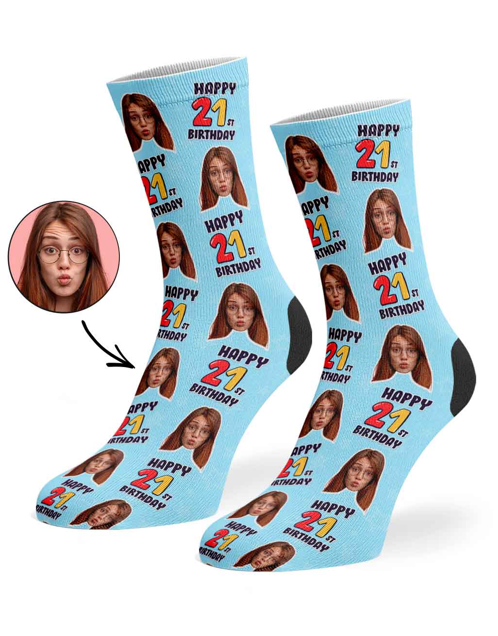 21st Birthday Socks