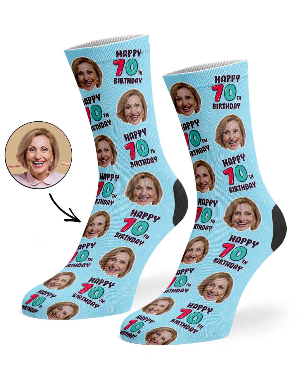 70th Birthday Socks