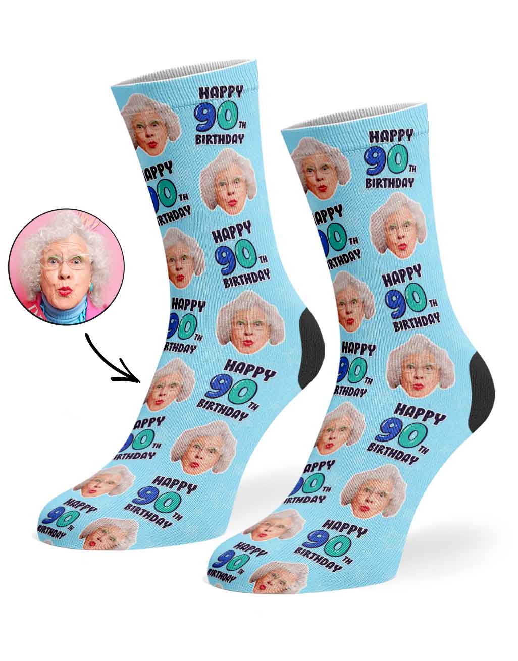 90th Birthday Socks