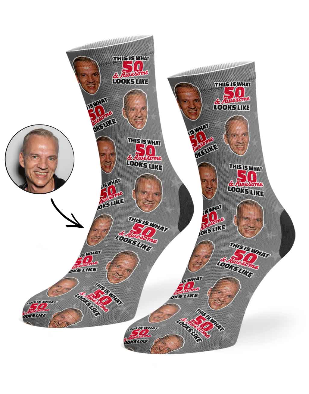 This Is What 50 & Awesome Looks Like Socks