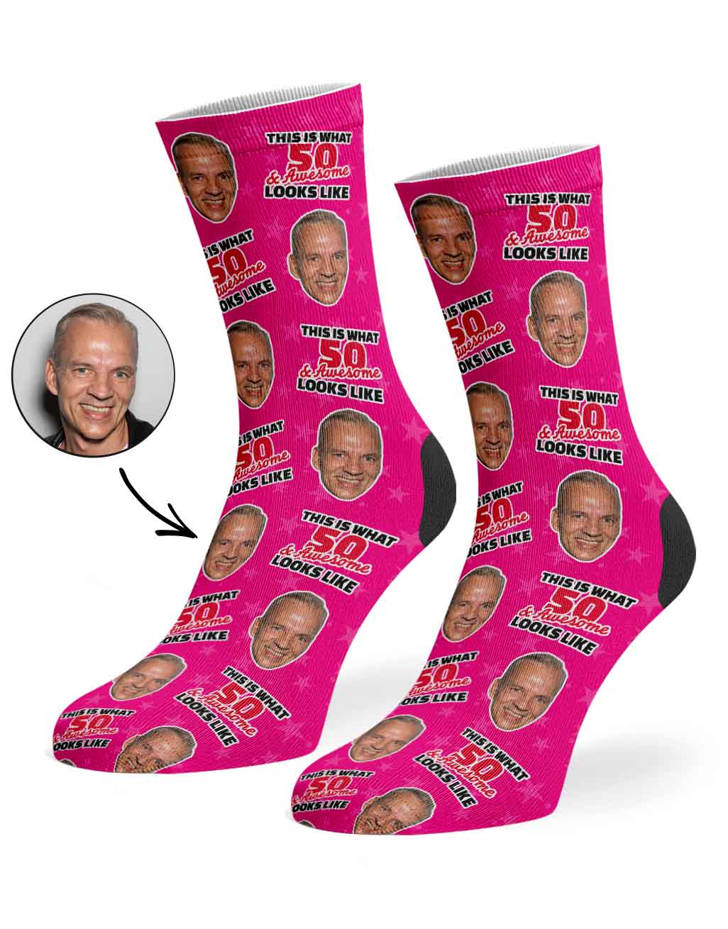 This Is What 50 & Awesome Looks Like Socks