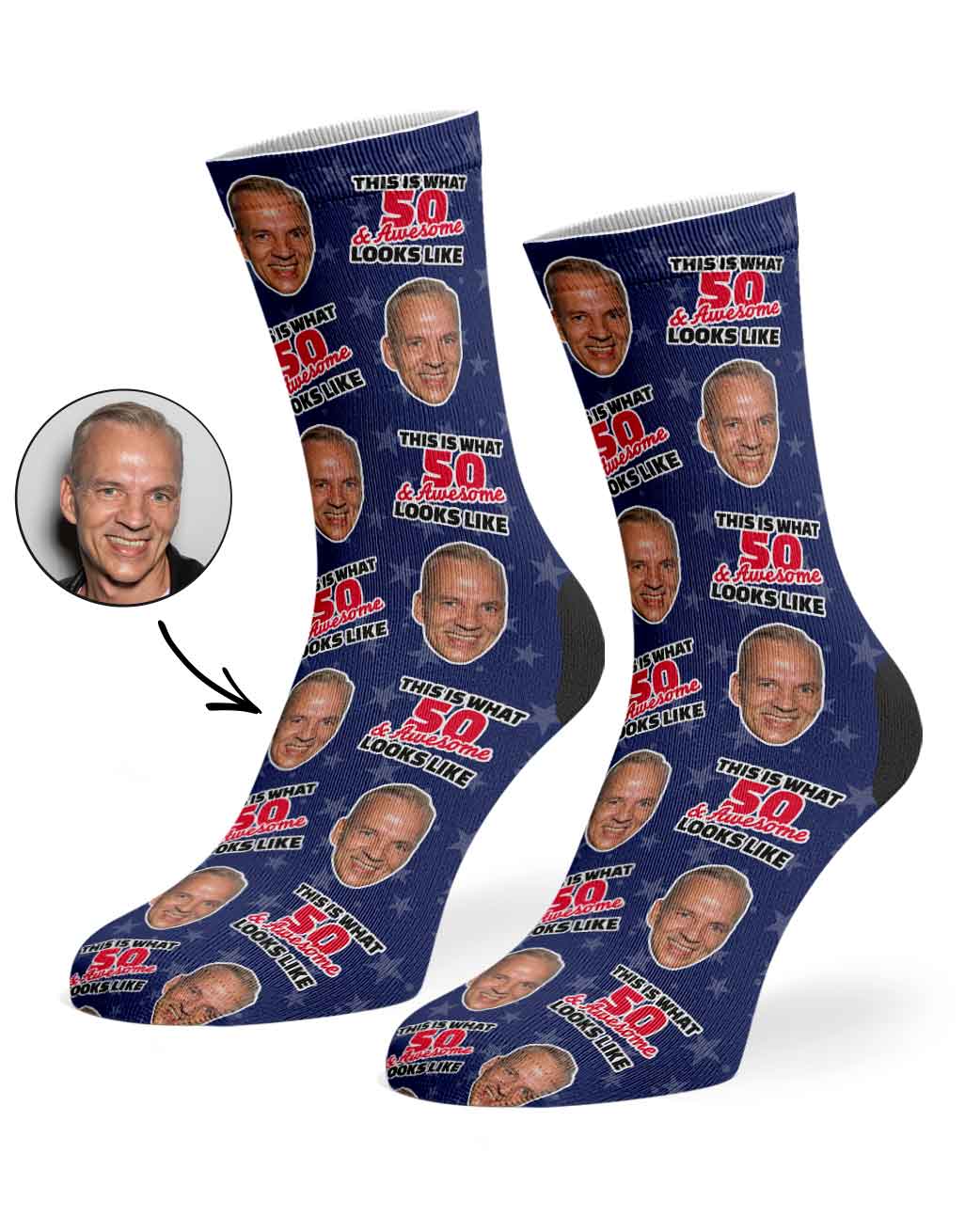 This Is What 50 & Awesome Looks Like Socks