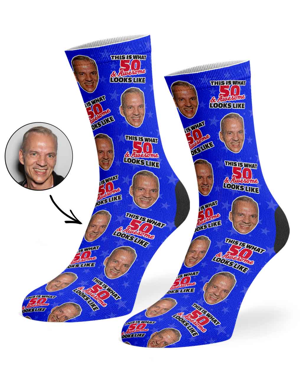 This Is What 50 & Awesome Looks Like Socks