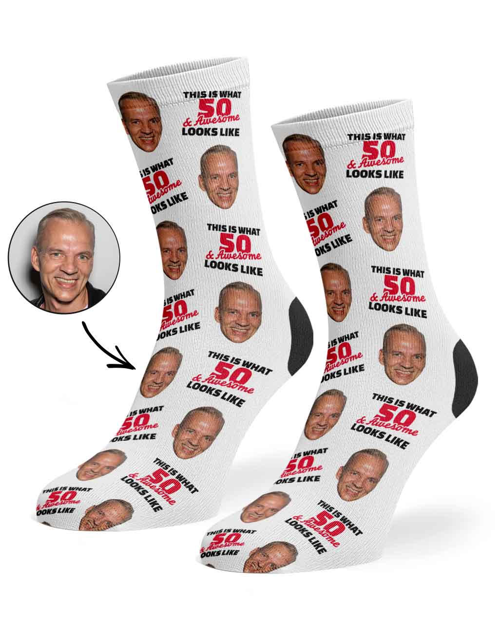 This Is What 50 & Awesome Looks Like Socks