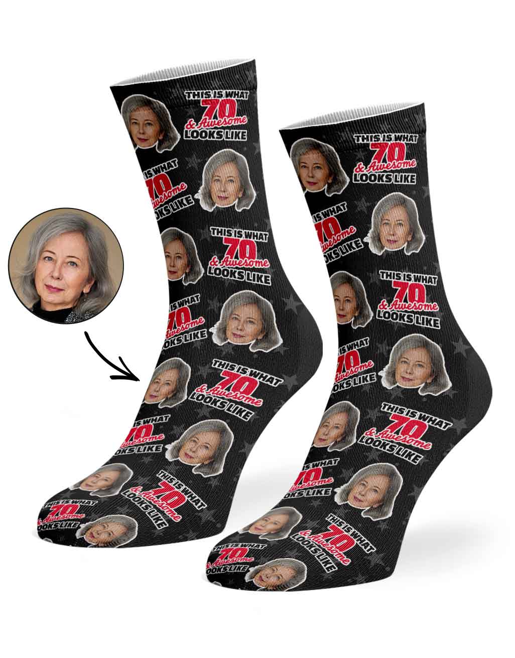 This Is What 70 & Awesome Looks Like Socks