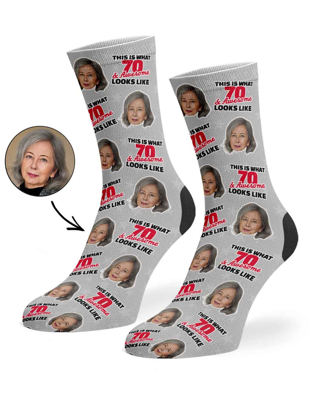 This Is What 70 & Awesome Looks Like Socks