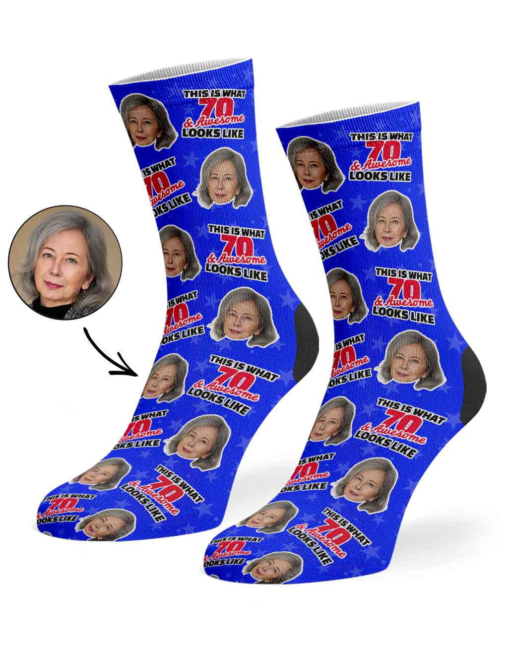 This Is What 70 & Awesome Looks Like Socks