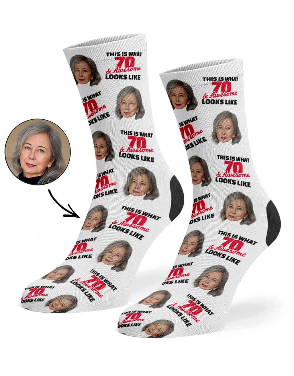 This Is What 70 & Awesome Looks Like Socks
