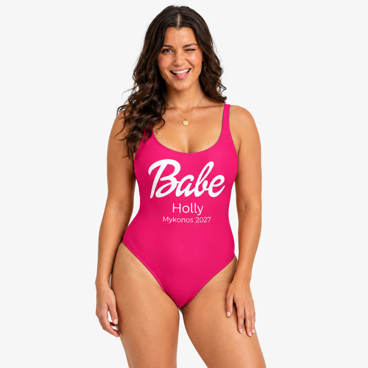 Babe Swimsuit Personalised With Name and Location