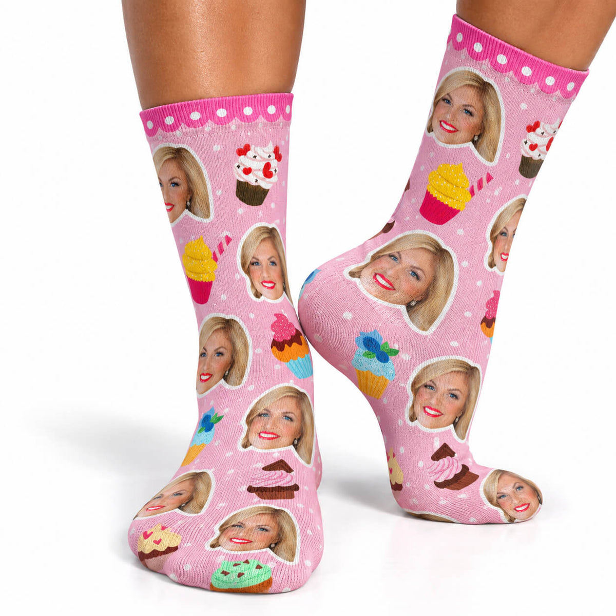 Cupcake Face Socks