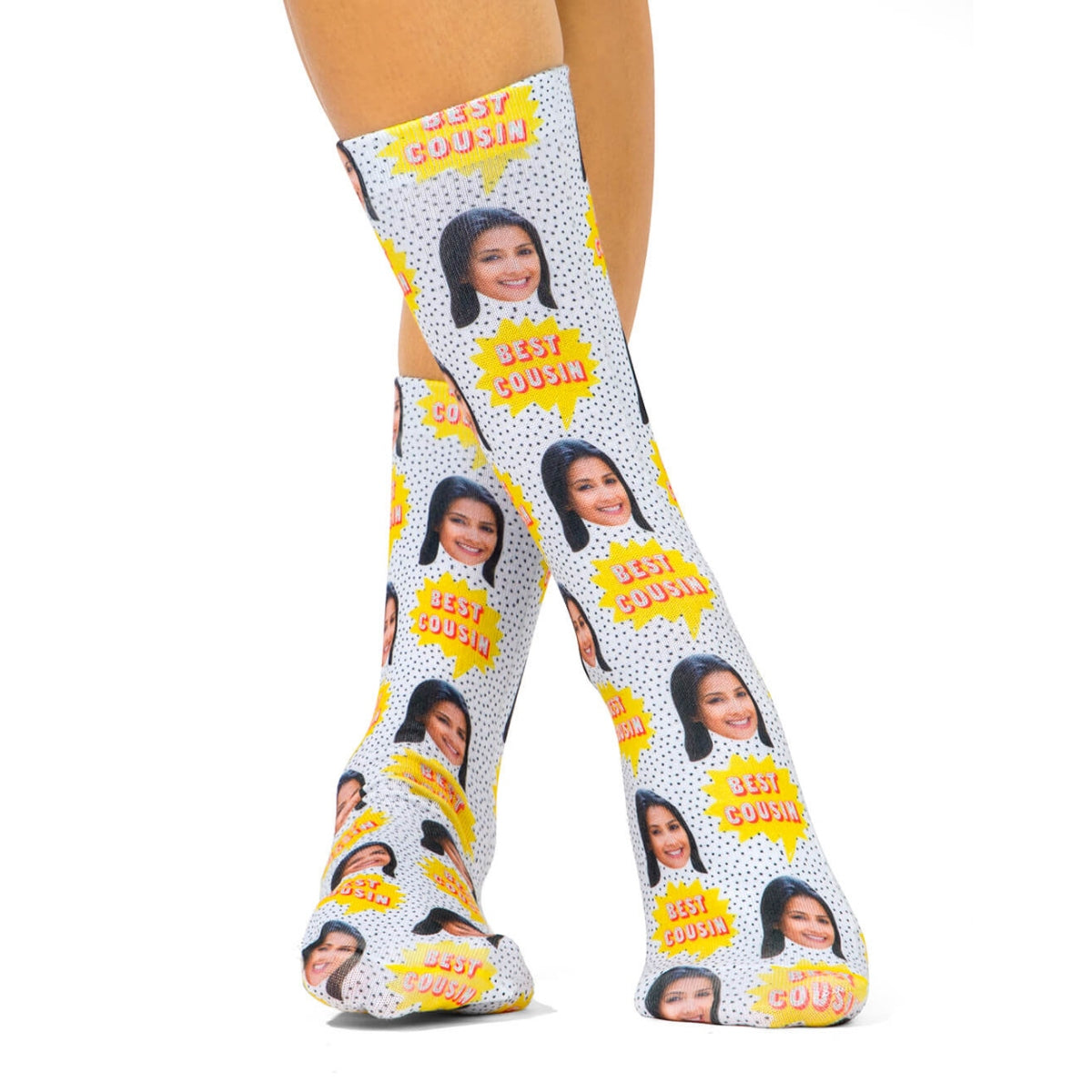 Best Cousin Spotty Socks