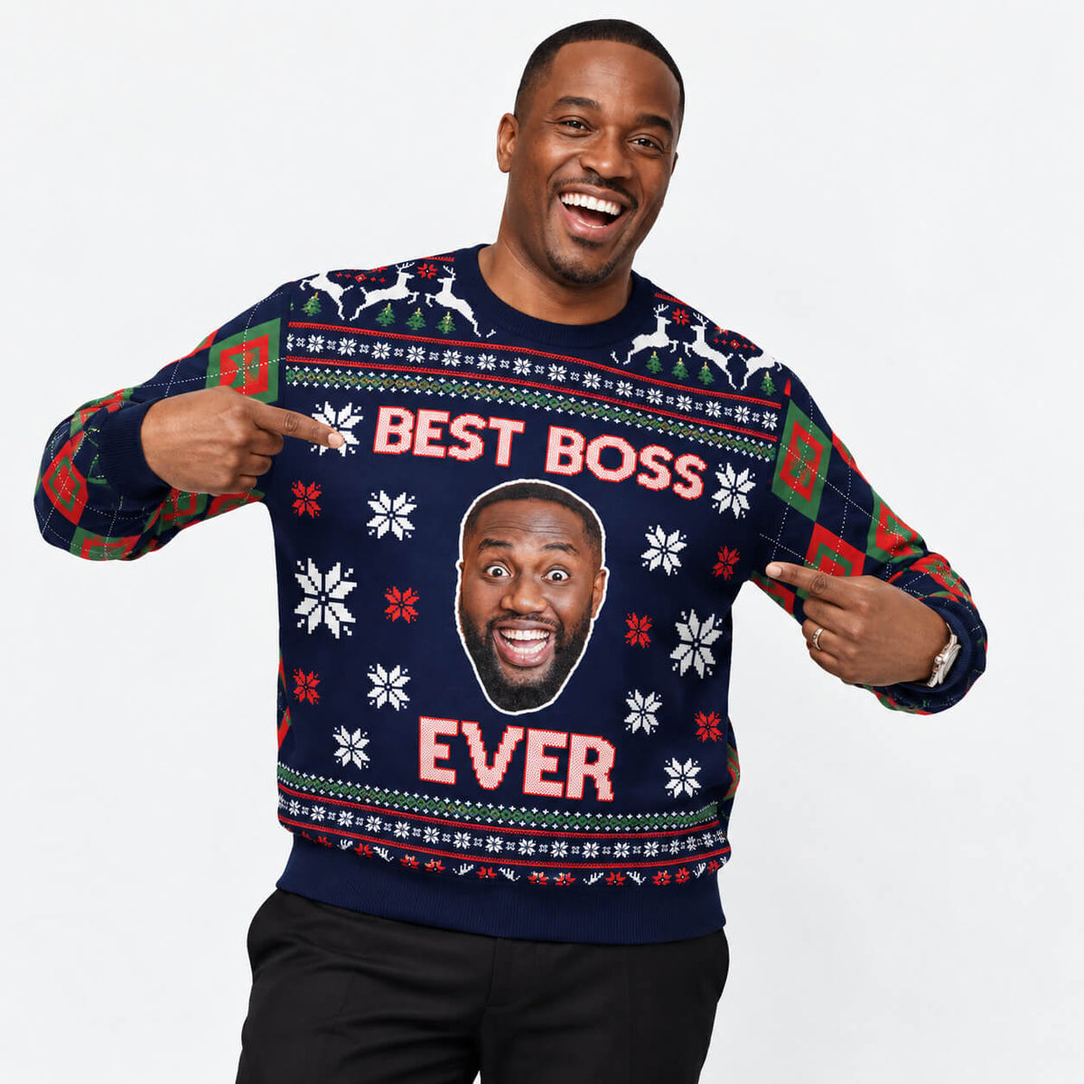 Best Boss Ever Personalised Christmas Jumper