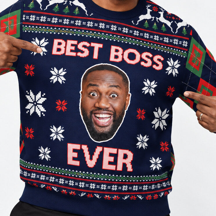 Best Boss Ever Personalised Christmas Jumper