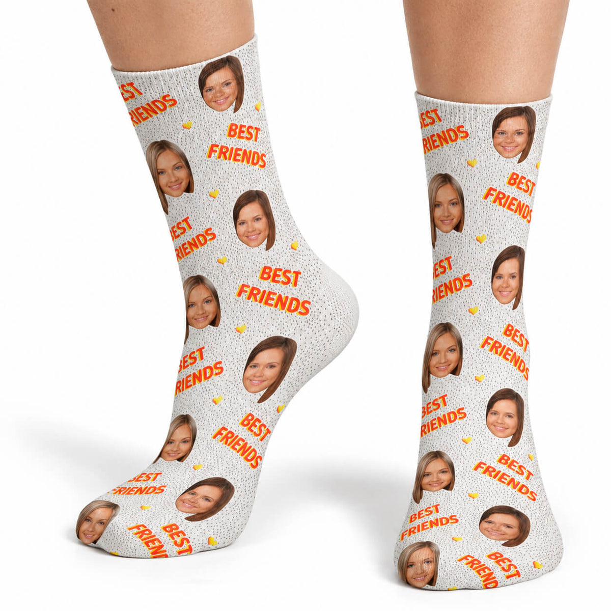 Best Friends Heart Sprinkle Socks