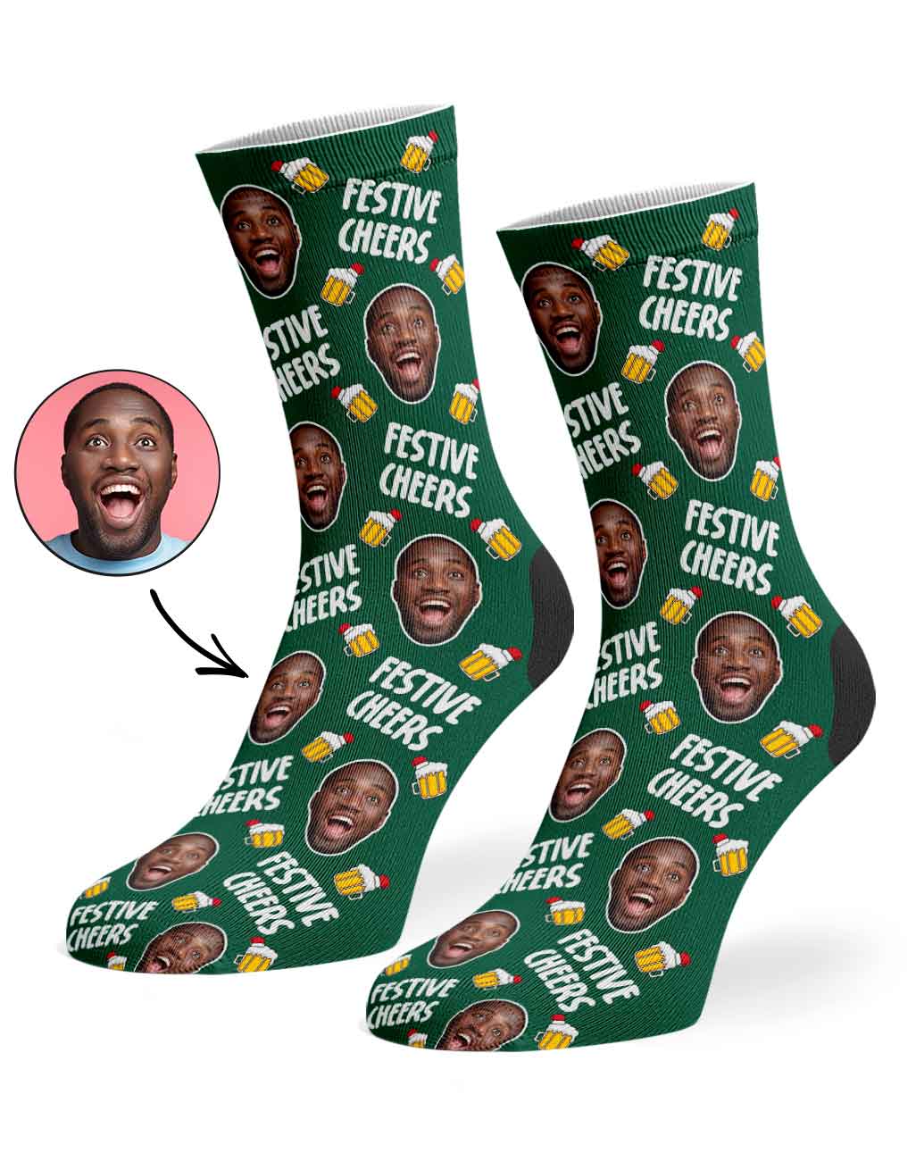 Festive Cheers Christmas Beer Socks