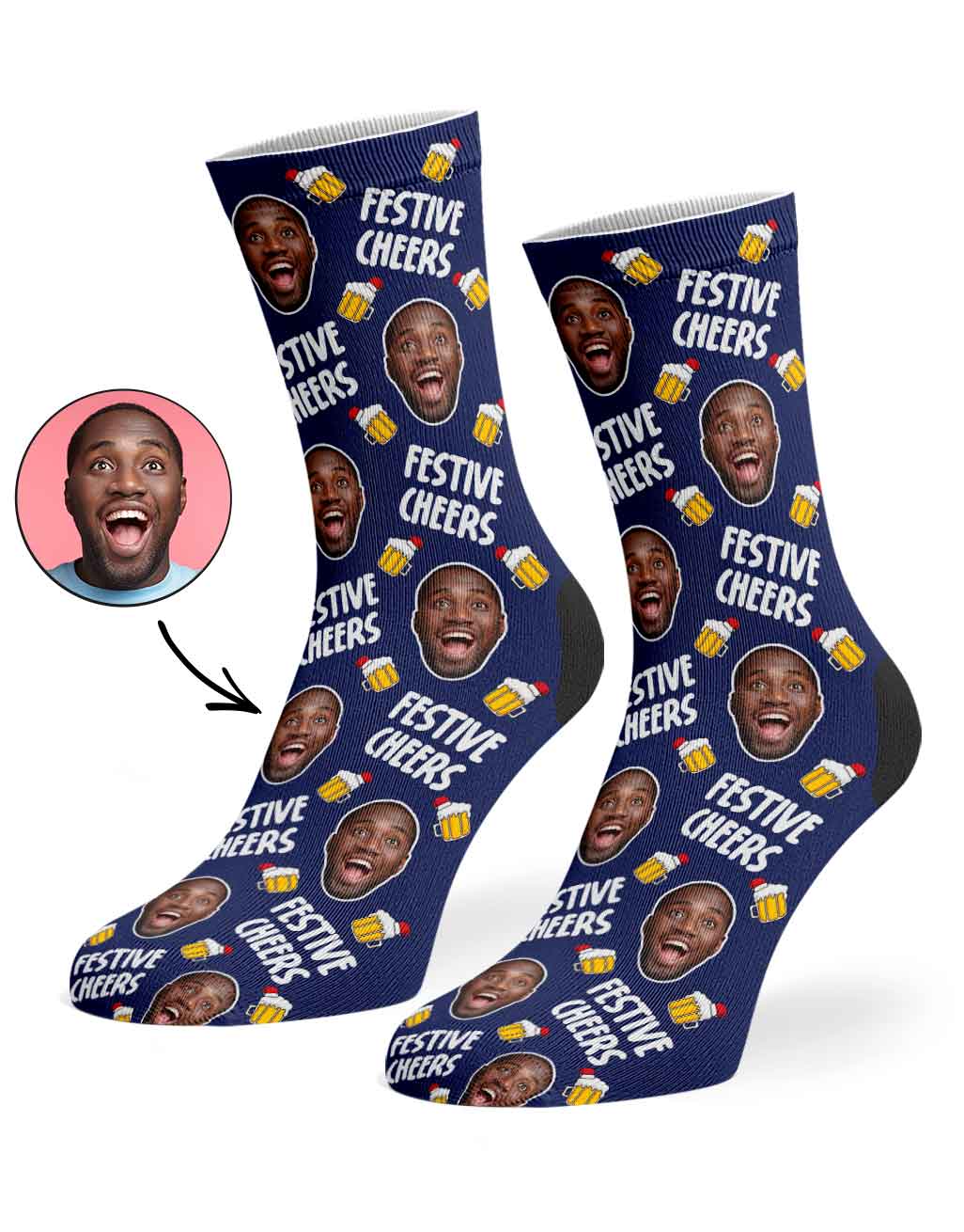 Festive Cheers Christmas Beer Socks