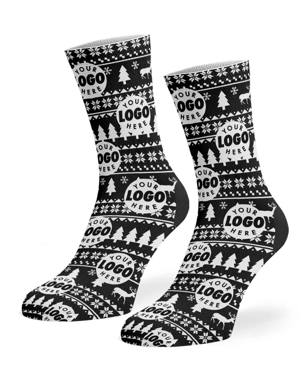 Your Logo Nordic Christmas Socks