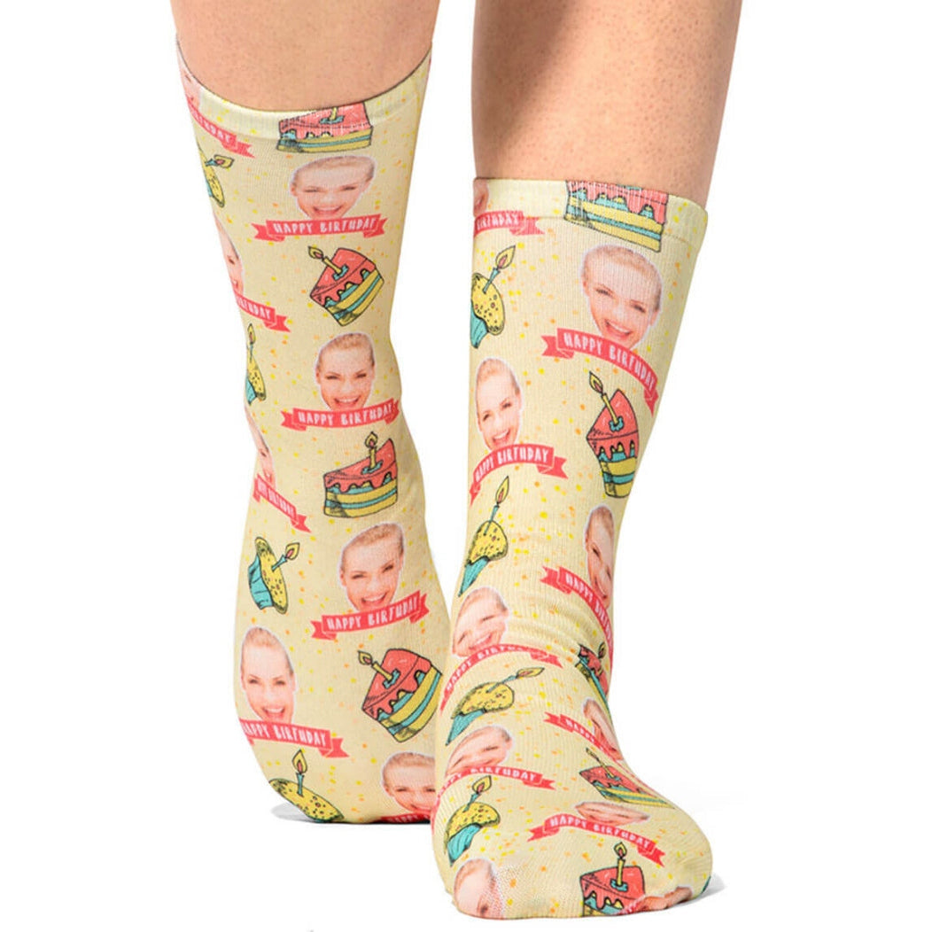 Happy Birthday Cake Socks