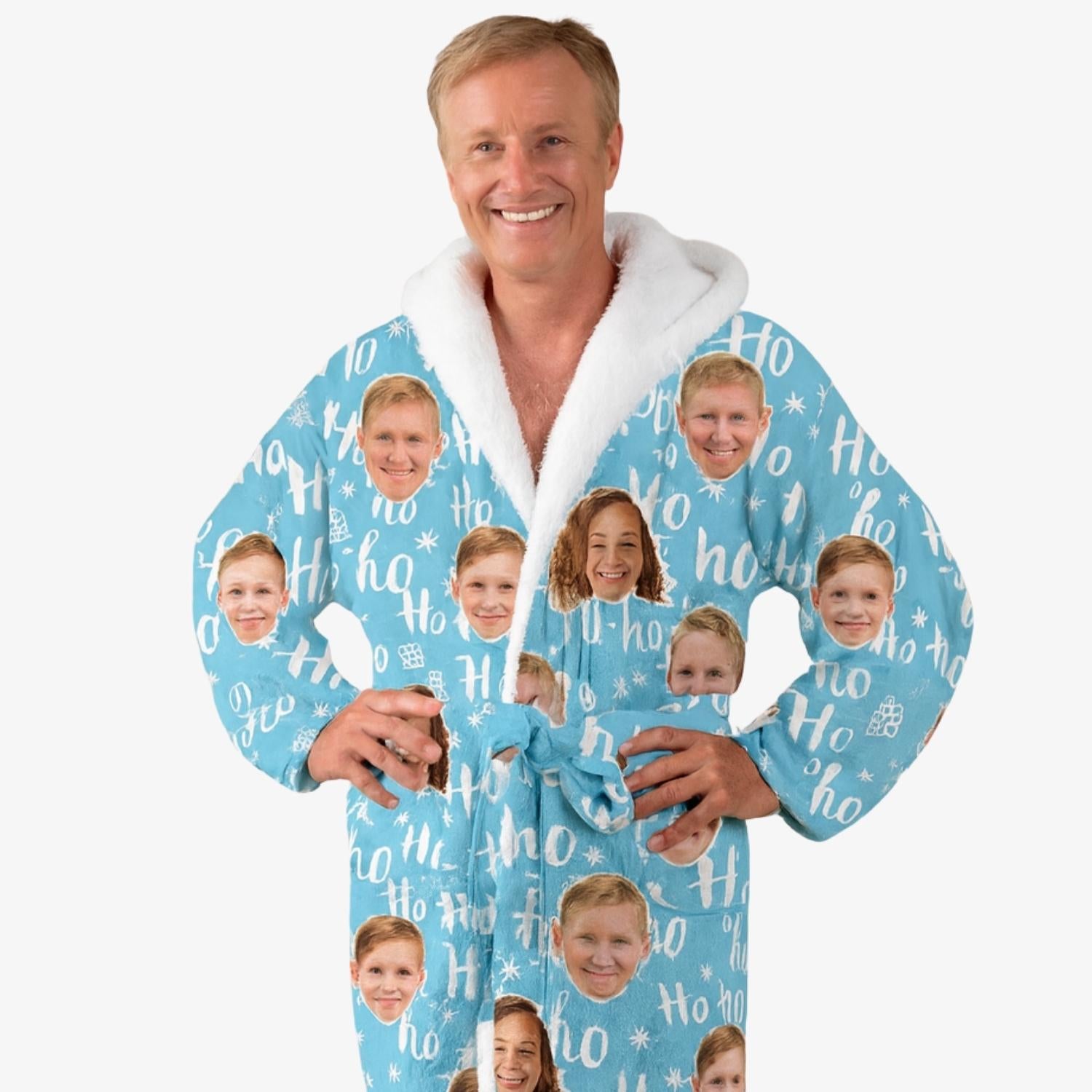 Christmas Ho Ho Ho Personalised Dressing Gown