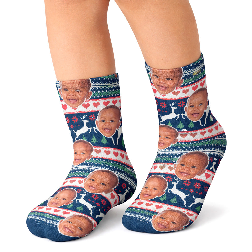 Christmas Reindeer Kids Socks