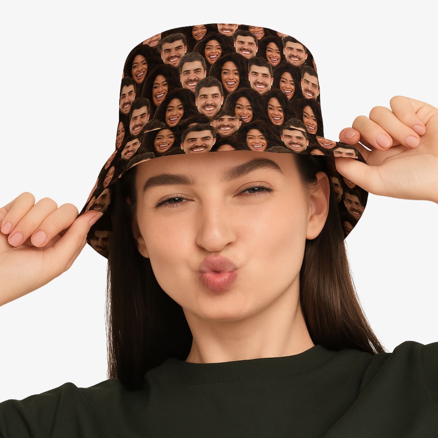 Couples Face Mash Custom Bucket Hat