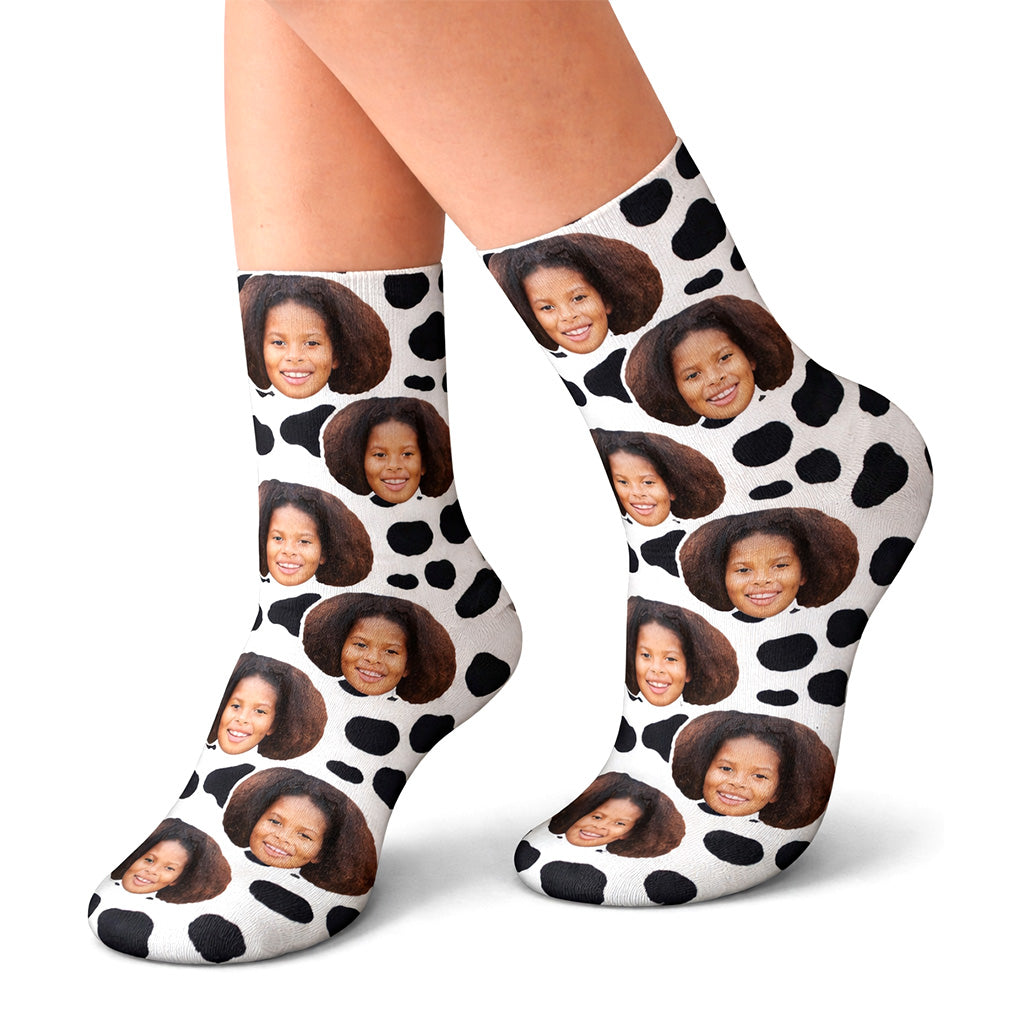 Cow Print Kids Socks