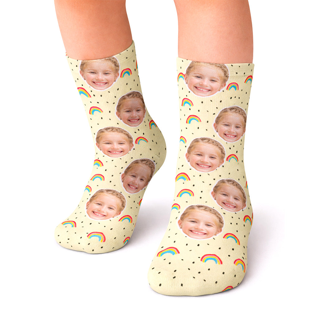 Rainbow Face Kids Socks