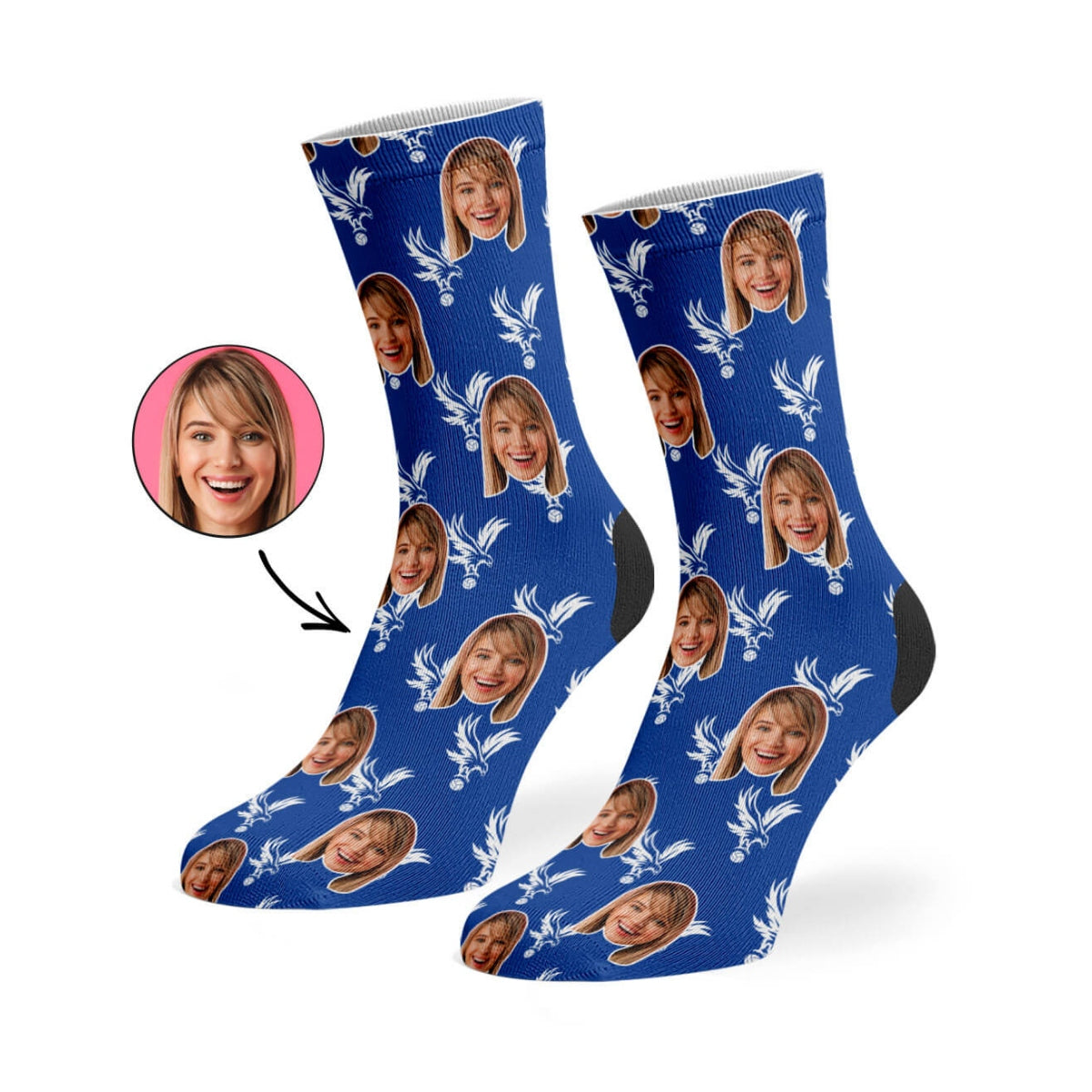 Crystal Palace Pattern Socks Blue