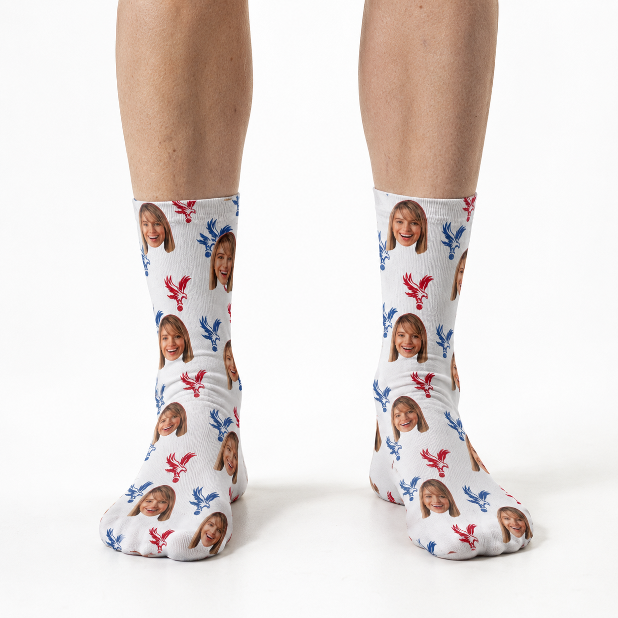 Crystal Palace Pattern Socks White