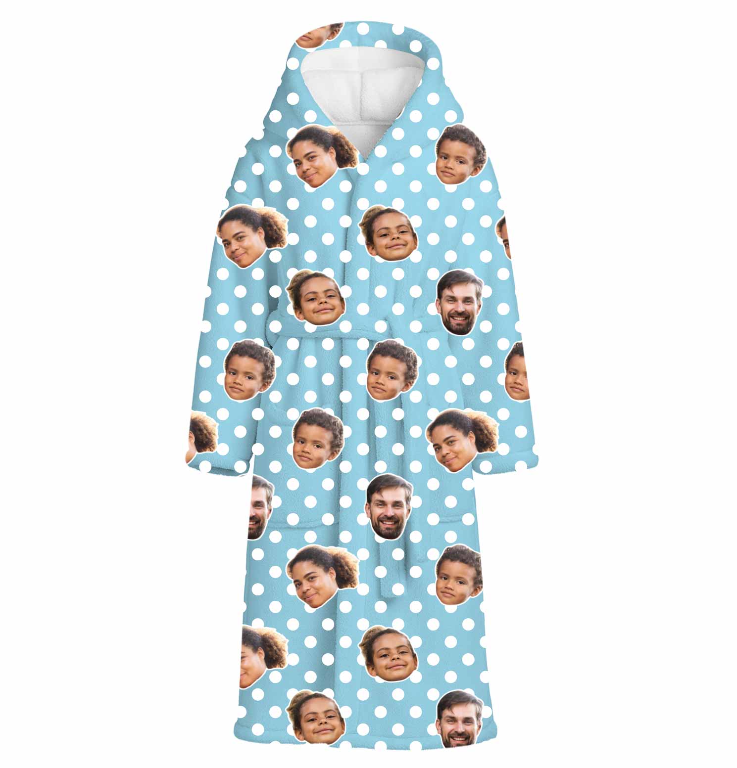 Polka Dot Personalised Dressing Gown
