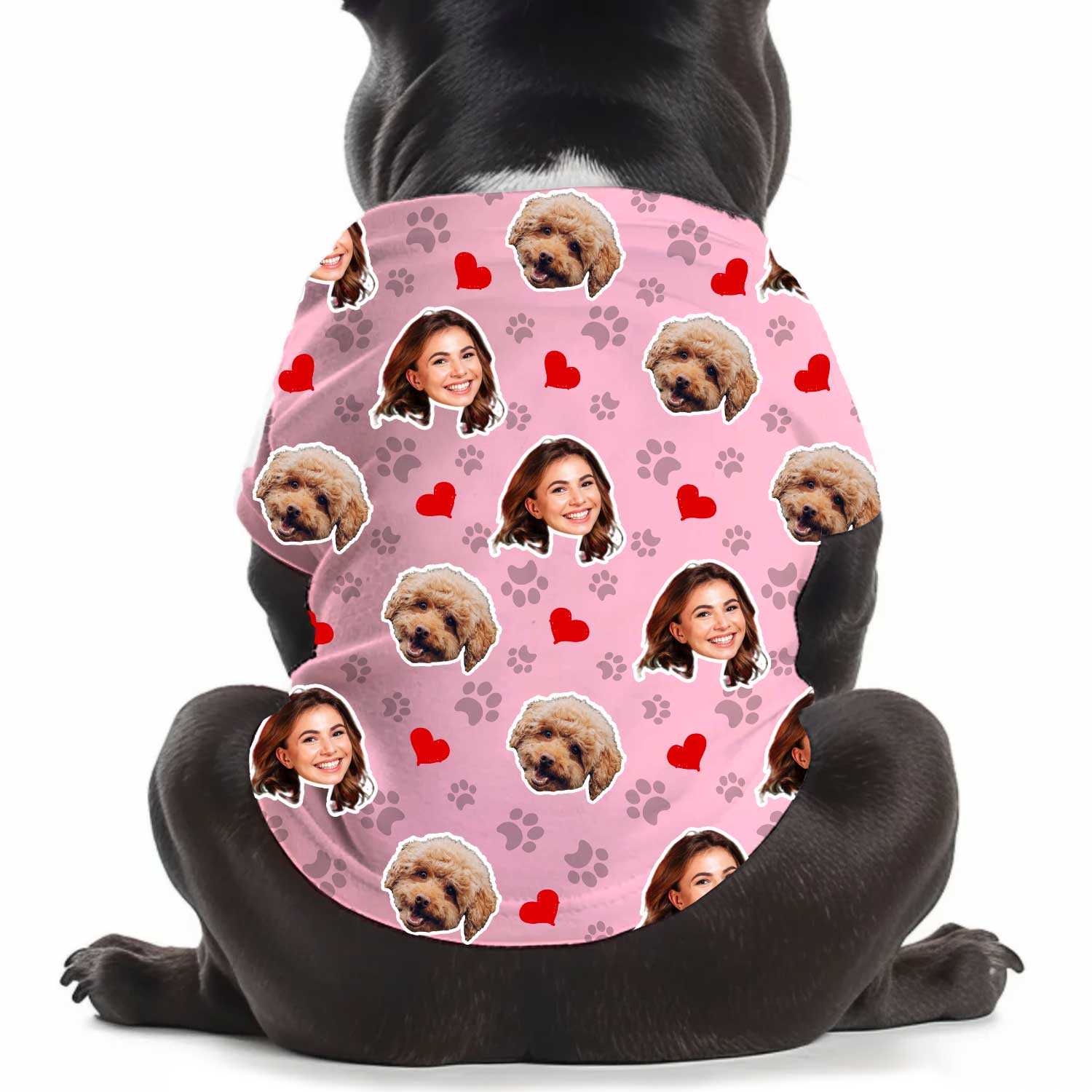 Paws and Hearts Personalised Dog T Shirt