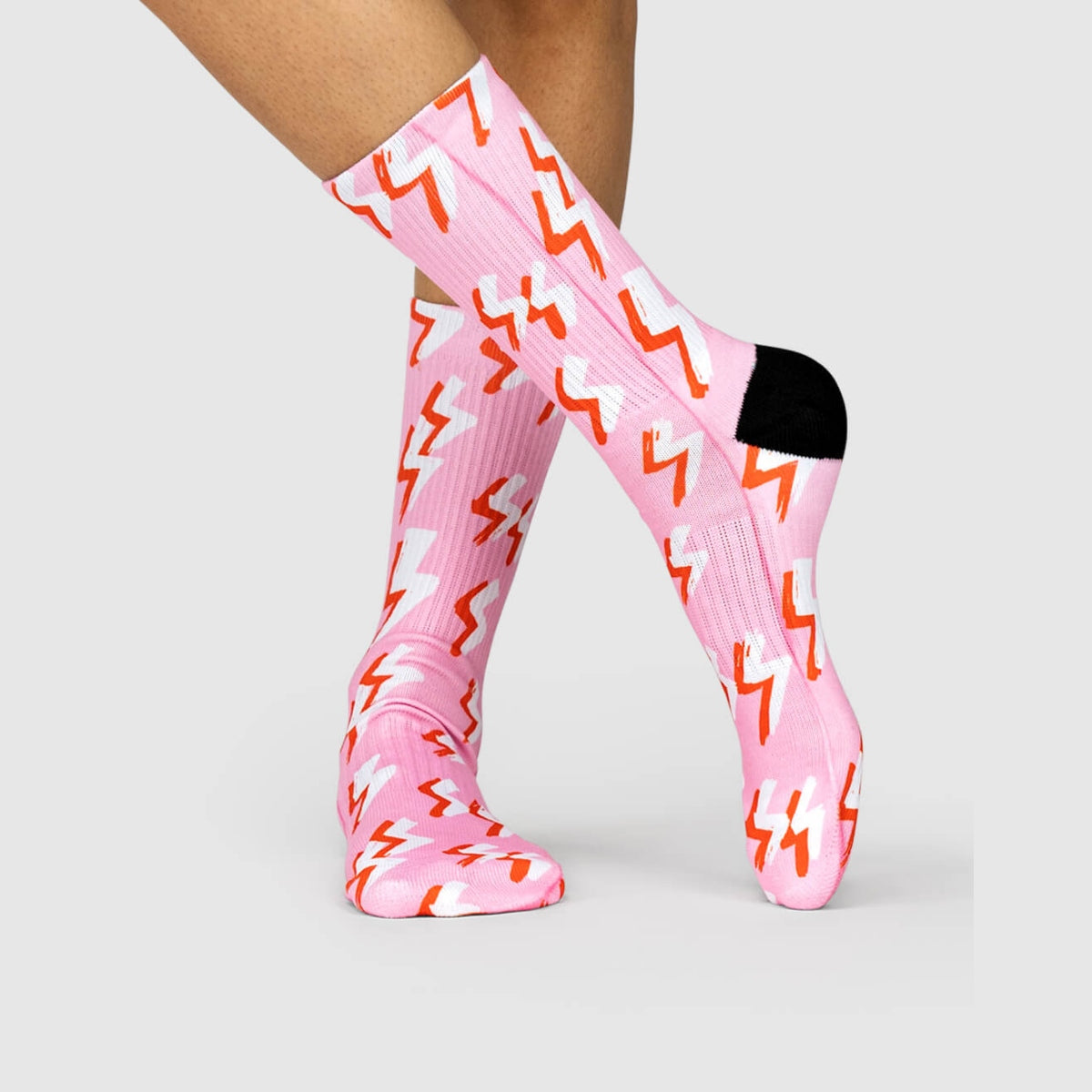 Pink Bolt Socks